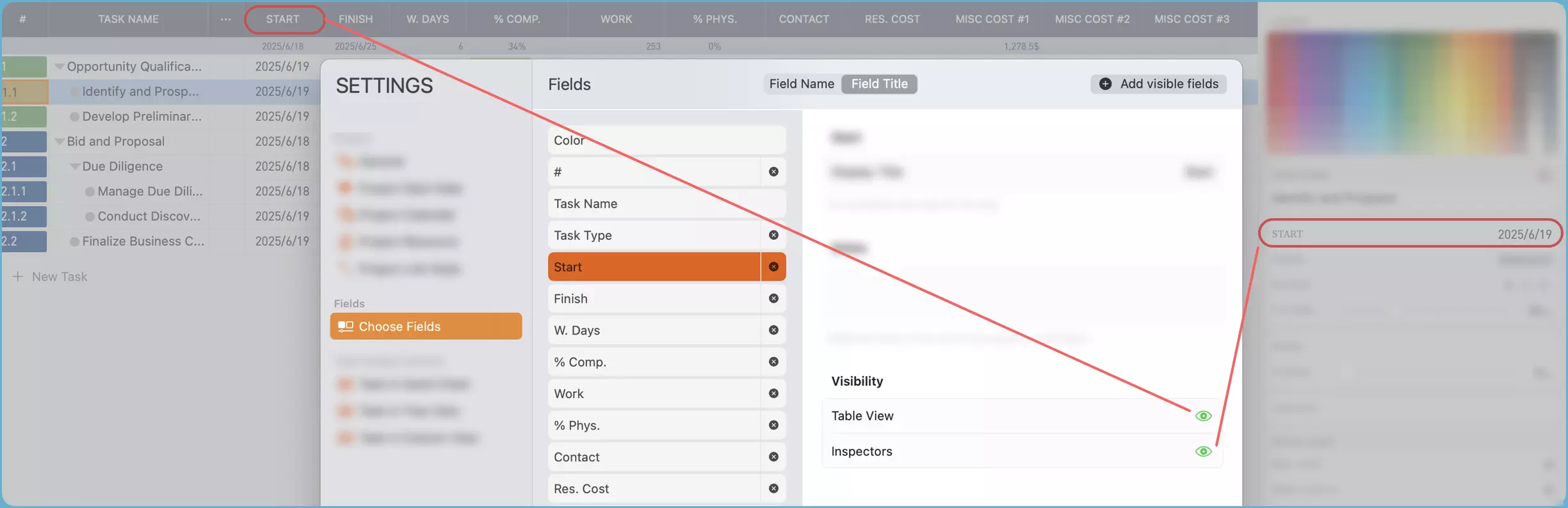 Hide Field Separately