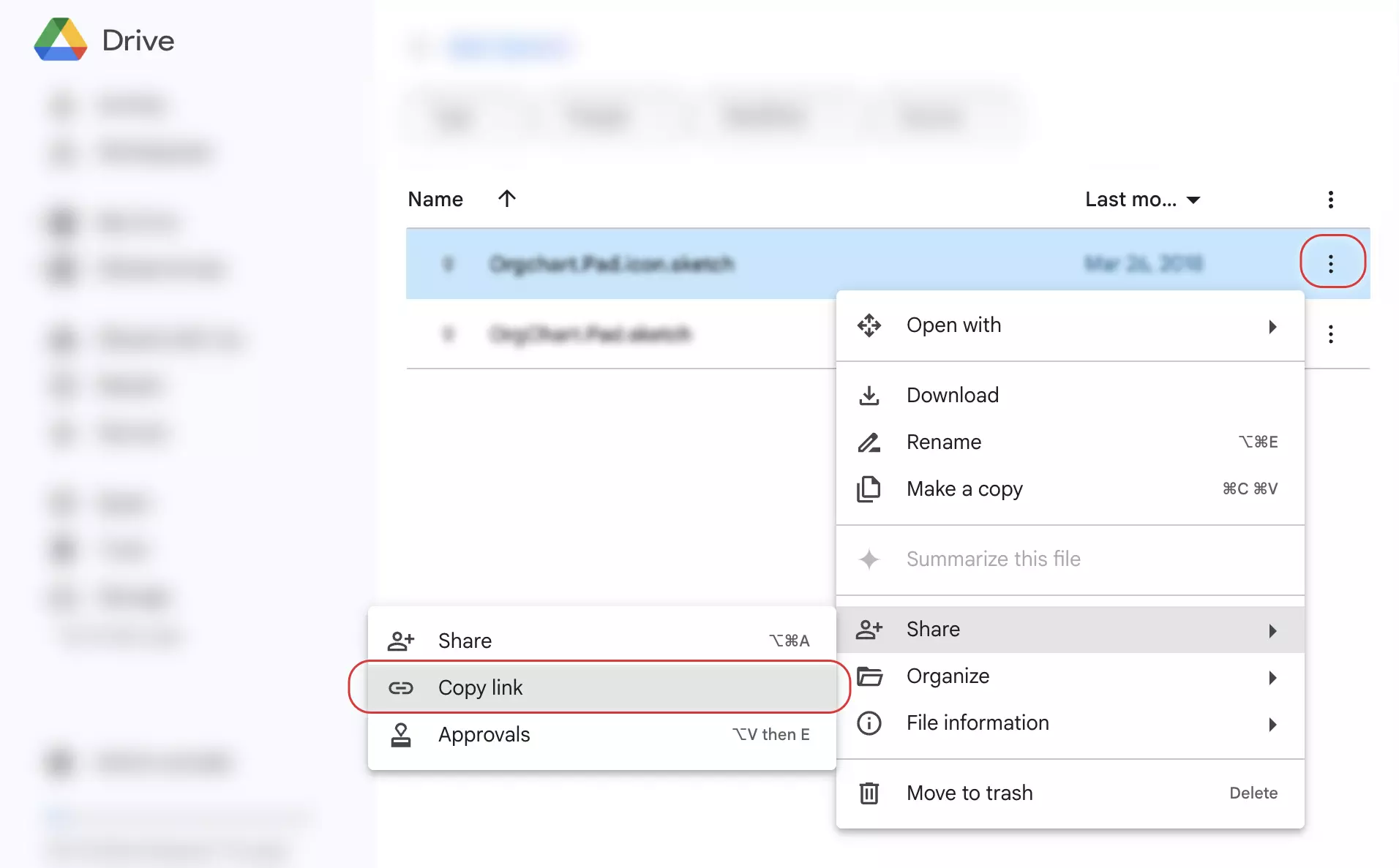 Google Drive Link kopieren