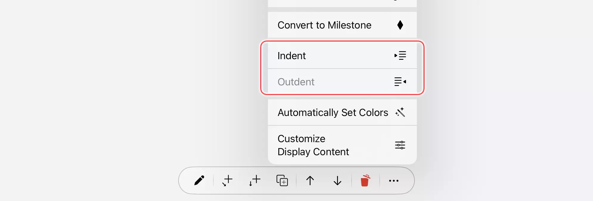 Einrücken und Ausrücken
