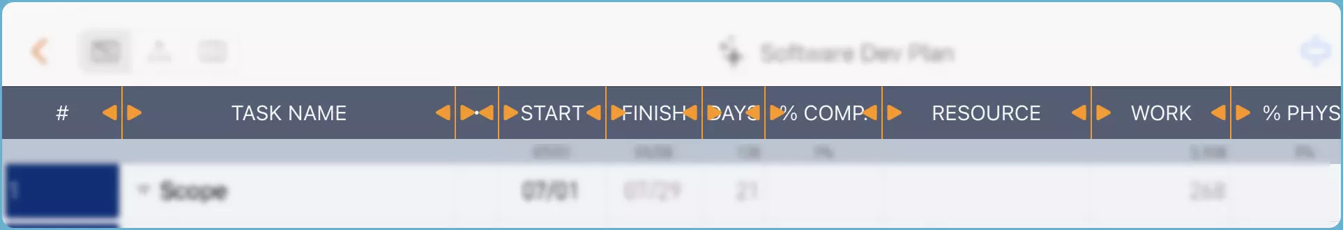 Größenänderungen auf iOS
