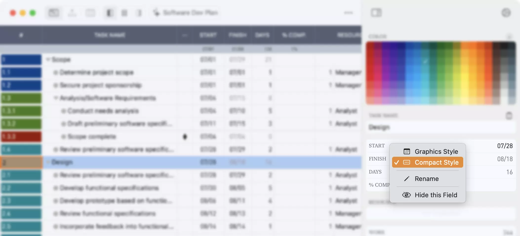 Inspector Display Options