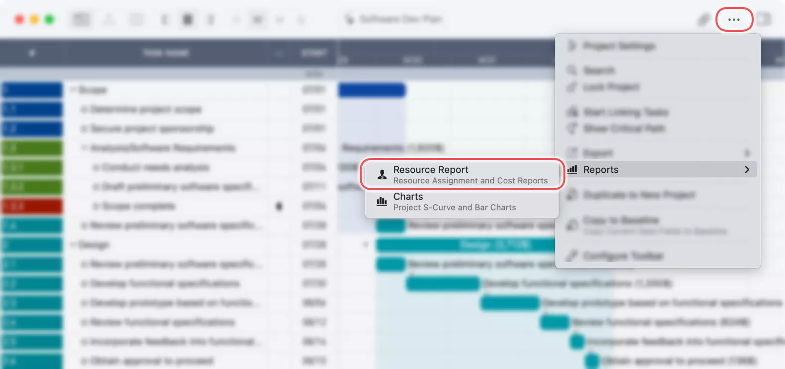 Accessing the Resource Report