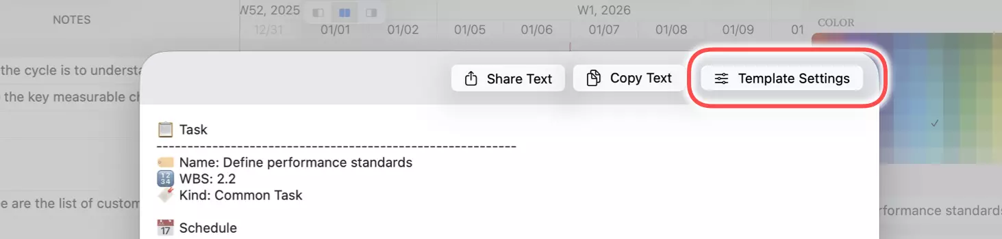 Accès au modèle de texte