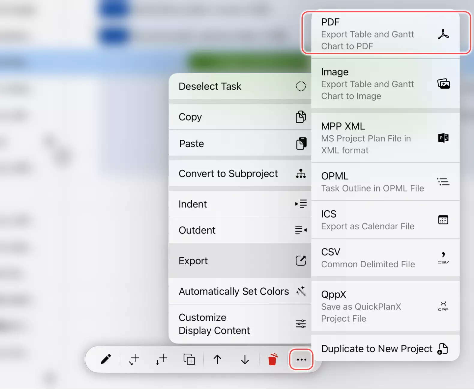 Exporteren op Mobiel