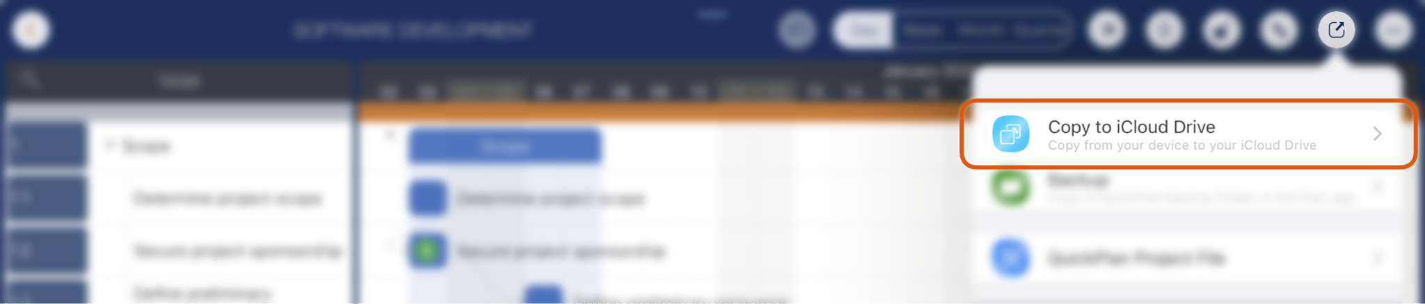 Exporteren vanuit oude QuickPlan-apps